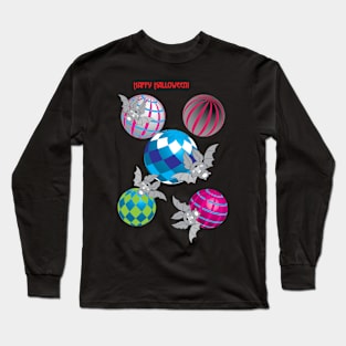 Sweet Halloween. Bats give candy Long Sleeve T-Shirt